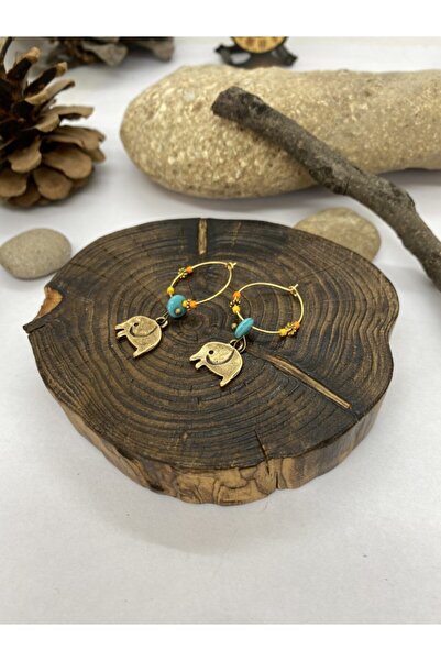 Porsuk Alternatif El Yapımı Etnik Otantik Hippi Bohem Fil Küpe