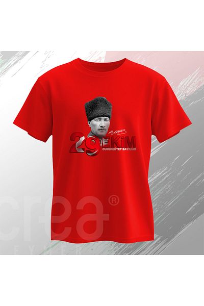 Crea Eymer Wear 29 October - Republic Day Cotton Crew Neck T-Shirt