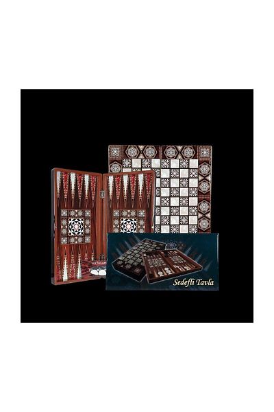 Sedef Okey Eser Sedefli Izmir Backgammon (Medium Size).