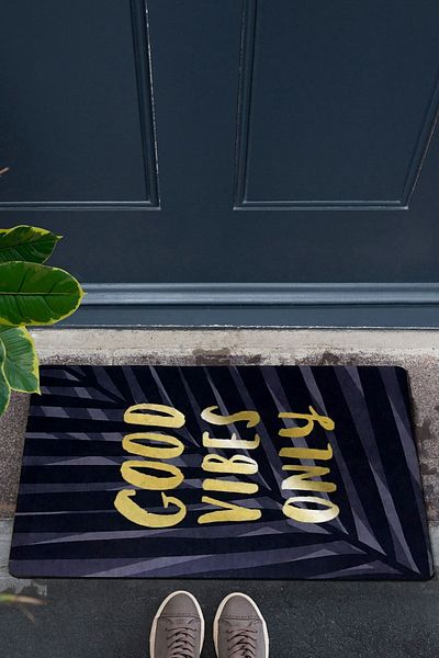 Chilai Home Good Vibes Indoor and Outdoor Door Mat Pvc Base