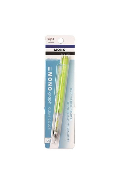 Tombow Mono Graph Mechanical Pencil 0.5 MM Transparent Lemon