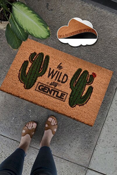 COCO wild Natural Coco Mat,Bristle Front Door Mat