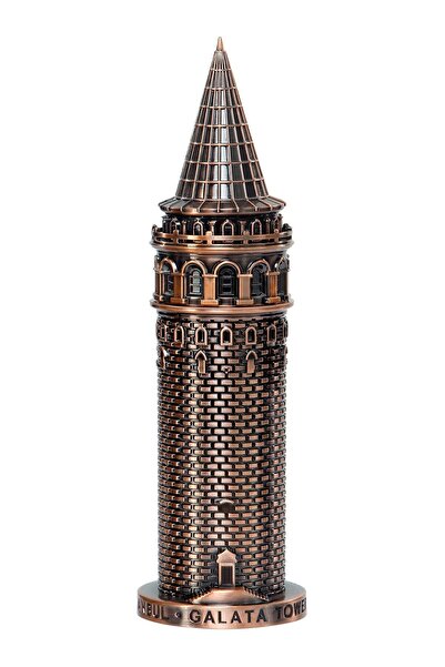 KameT Galata Kulesi Metal Biblo - Antik Bronz