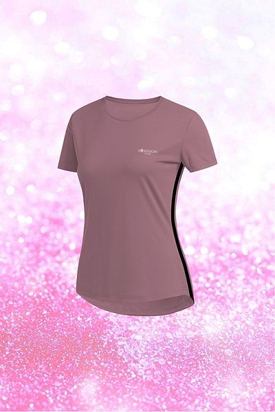 POSEIDON STORM Tricou confortabil cu mânecă scurtă pentru femei Dusty Rose Dri-fit Fabric S-3xl