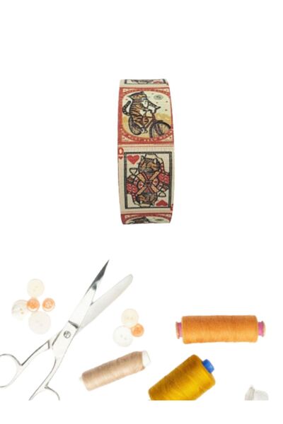 Nil'in Evi Dar Dokuma Kedi Baskılı Polyester Kolon Kayış - 2,6 CM X 1 MT