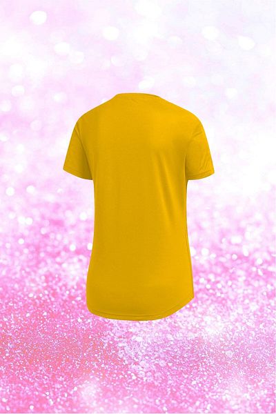 POSEIDON STORM Tricou galben din țesătură Dri-fit pentru femei, confortabil și confortabil pentru alergare și mers S -3xl