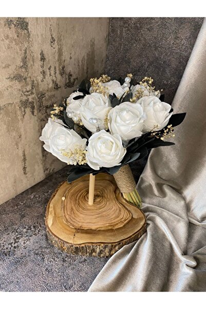 Çiçek Nisa Aksesuar Yeni Sezon Incili Cipsolu Gül Gelin El Buketi