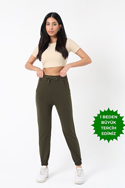 Mogi Butik Жіночі спортивні штани з високою талією - сезонні, базові, двонитк...