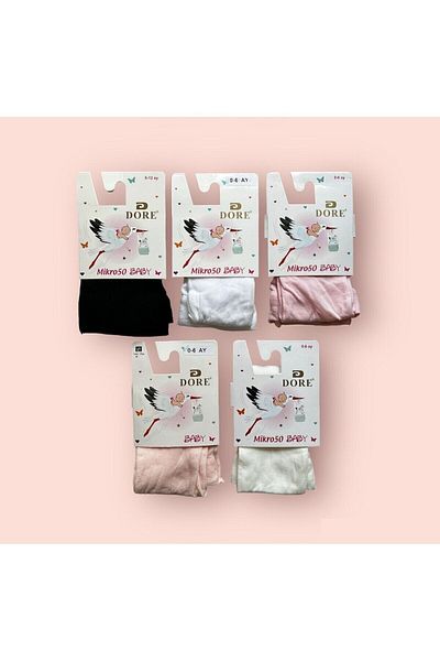 Dore Set of 5 Baby Micro 50 Plain Mousse Pantyhose - Mixed Color