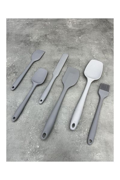 ACAR Luxury 6-Piece Gray Silicone Cake Preparation Set