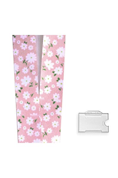 YİĞİTBAŞI Desen Boyun İpi Ve Telefon Askısı Okul ,hastane , BOYUN İPİ +ŞEFFAF YATAY KARTLIK