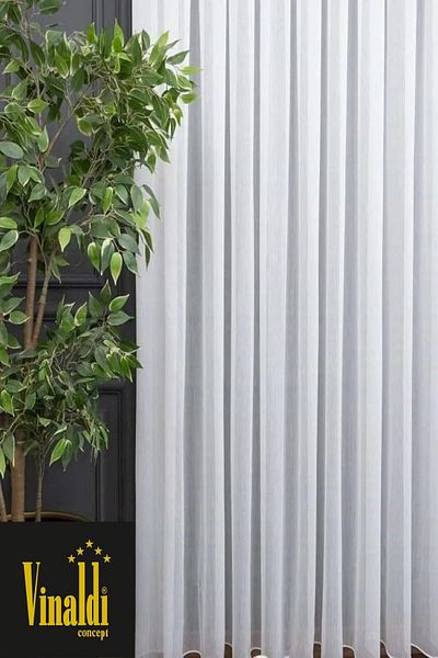 Vinaldi Rüyaper New Season Suitable for Any Room Bamboo Ttm Linen Textured Tulle Curtain Ironing Not Asked Often Pleated