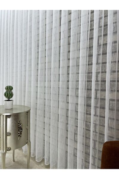 Taç Льняна штора з тюлю 1/3 щільна складка