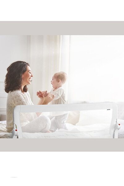 Wellgro 150*65 Cm Beyaz Renk Yatak Bariyeri, Yatak Korkuluğu