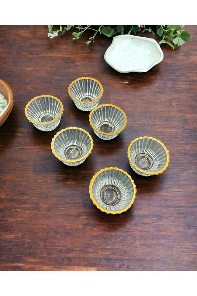 gkzglass home dekor New Year Gold Gilded Coffee and Turkish Delight Sugar Bowl Jeopdms