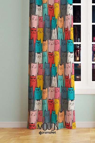 Moud's Stray Cat Patterned Suede Extra String - Digital Printed, Single Wing