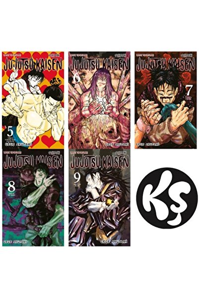 Gerekli Şeyler Yayıncılık Jujutsu Kaisen 5-6-7-8-9 manga seti (5 kitap) ayraç...