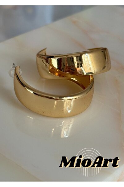 MioArt Büyük Bilezik Model Halka Vintage Küpe