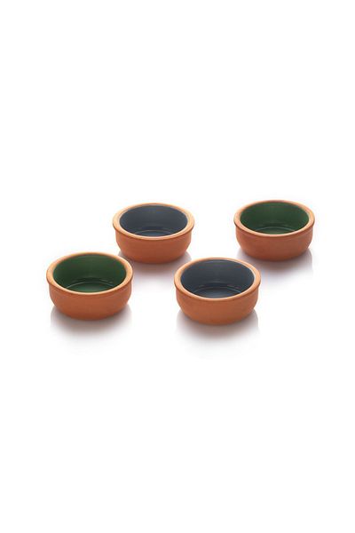 Viapot 80 ml Colorful Chamomile Soil Pot Sauce Bowl - 4 Pieces of Pottery 8Cm*3.5Cm