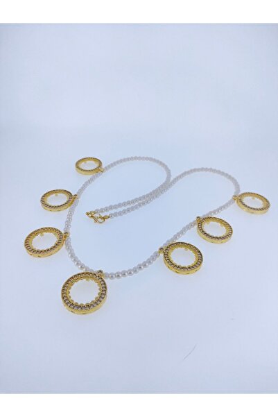 elisitakistory Çeyrekaltın Uyumlu 7 Çerçeveli Kolye Altın Kaplama