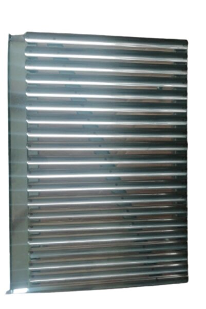 ÖZSAL Ateş Üstü Izgara-47x33.5cm Oluklu Krom Çelik Ateş Üstü Izgara-vidalı Sök Tak Pratik Mangal Izgarası-