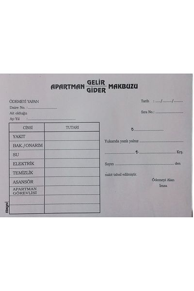 ÖZKAN CHIT DE INTRARE-DEPENSARE DE APARTAMENT AUTOCOPIL (ÖZKAN)