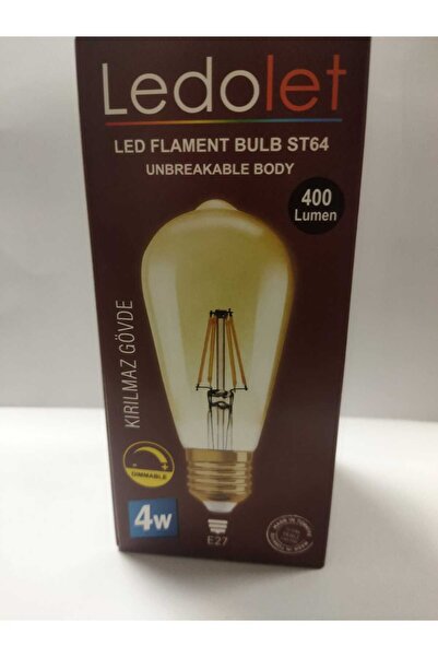 SAKİN ENERJİ LEDOLET FLAMENT BULB ST64 LED AMPUL (KIRILMAZ GÖVDE)