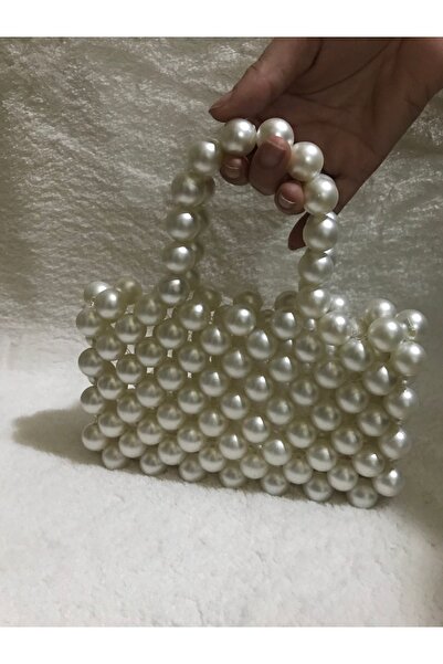 CandyLand Accessory Beyaz İnci Çanta