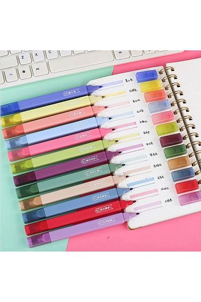 Kawaii Wenduo Double End Scented 12'' Pastel Highlighter Set
