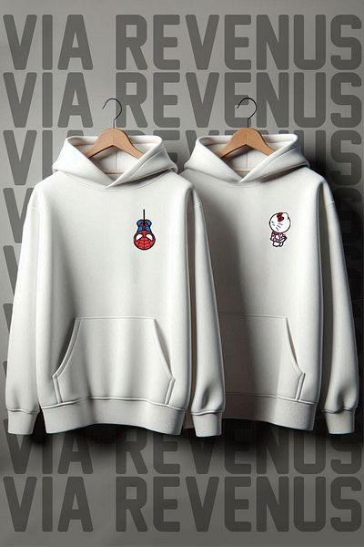 Vordevia Printed Oversize Lover Combination Sweatshirt