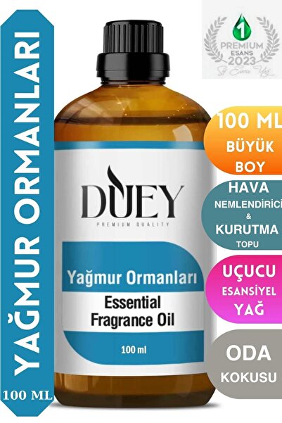 DUEY Yağmur Ormanları Uçucu Yağ 100ML Buhurdanlık Yağı Difüzör Esansı Oda Kok...