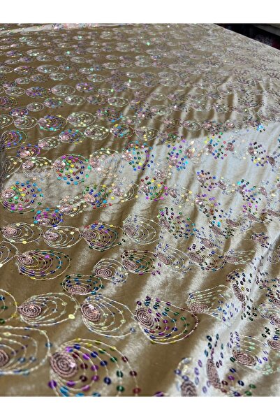 OsmanKumaşDantel Payet İşlemeli Kadife