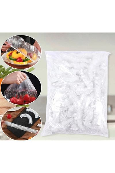 GELİNHOMES 100 Pcs Practical Freshness Preserving Pot and Plate Cap| Multi-Purpose Cover Food Cap Stretch Cover