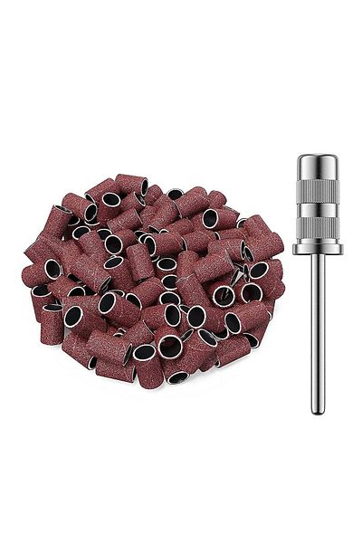 Coss 100 Pieces Manicure Pedicure Sandpaper - Silver Milled Head Gift