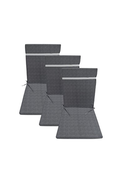 GÜLLÜCE HOME 3'lü sünger dolgulu*fermuarlı*arkalıklı*sandalye minderi