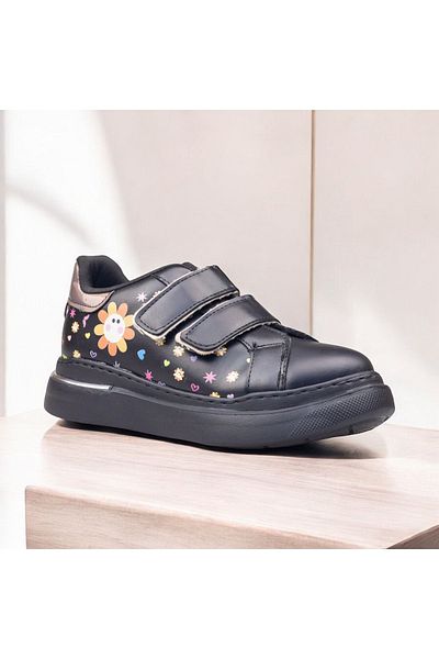 JOJO KIDS Adidași de școală cu talpă groasă și velcro pentru fete