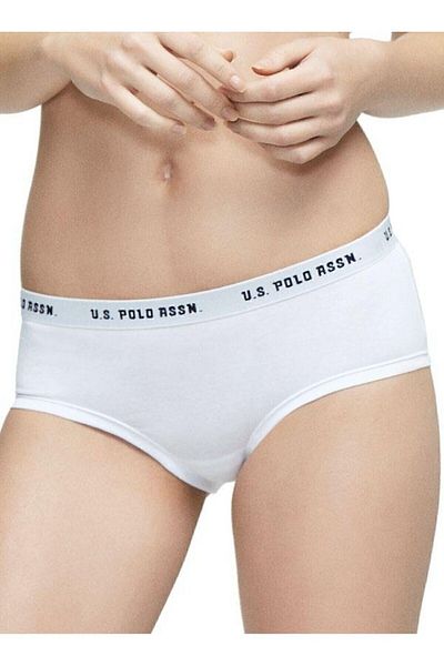U.S. Polo Assn. Pachet de 3 pantaloni scurți din bumbac lycra multicolori pentru femei