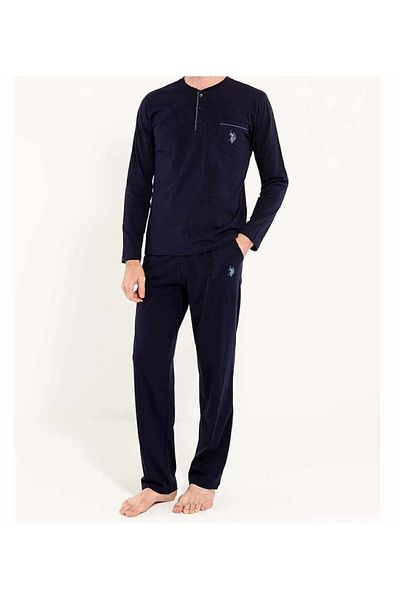 U.S. Polo Assn. Πόλο Ασν. Σετ 5 τεμαχίων Navy Blue and Indigo Groom's Dowry Set - Άνετη εφαρμογή, με Ropdöşambır
