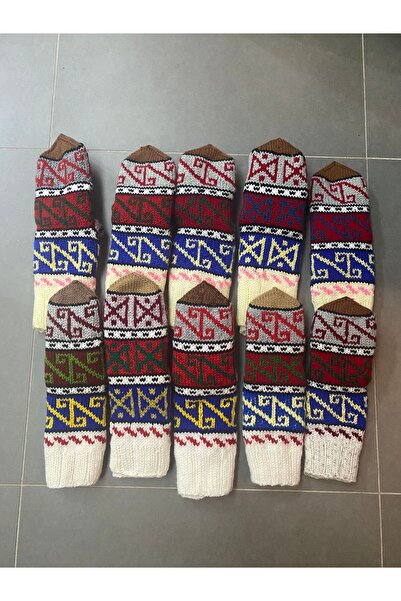 MESKSTORE Local Patterned Hand Knitted - Short Socks