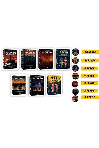 İndigo Kitap Karantina 1-2-3-4-5 - Sıfır Km - 3391 Km 7 Kitap Set