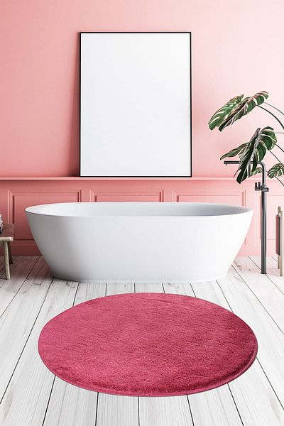 Chilai Home Covor de baie 90x90 Cm Fuchsia - Covoraș Acrilic
