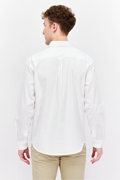 Esprit Men Regular Fit Long Sleeves Brand Logo Casual Shirt, Pink