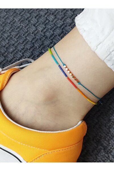 Bella Sera Studio Miyuki Minimal Gökkuşağı 2'li Halhal Seti