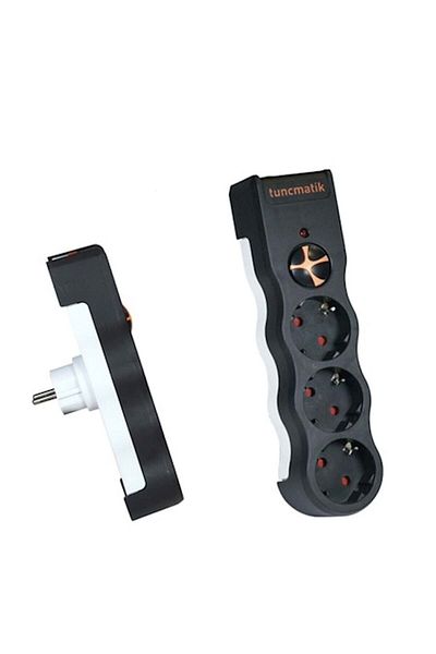 Tunçmatik Tsk5082 Triple Powersurge Surge Protected Socket Black