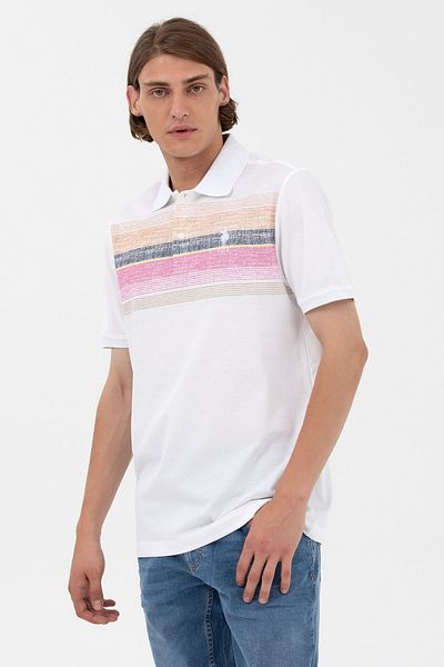 U.S. Polo Assn. Tricou pentru bărbați, 100% bumbac, US Polo AssnPolo cu gât obișnuit, gresie1611347