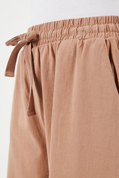 Lela Βαμβακερό δέσιμο στη μέση με ψηλή μέση με φαρδιά τσέπη στο πόδι Παντελόνι κανονικής εφαρμογής 668yp4