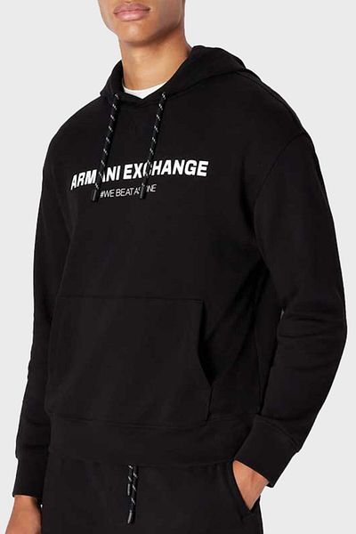 Armani Exchange Ανδρικό SWEAT 6RZMHF ZJDGZ 1200 από οργανικό βαμβάκι με κουκούλα κανονική εφαρμογή