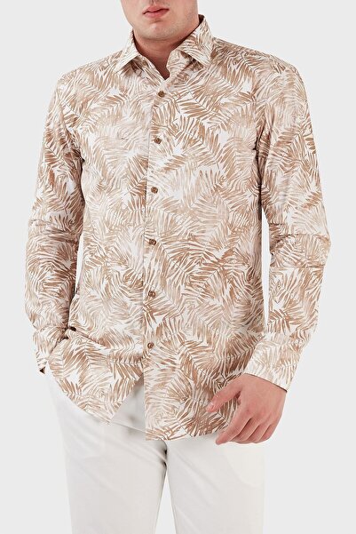 BOSS Desenli Streç Pamuklu Slim Fit Gömlek Erkek Gömlek 50490034 260