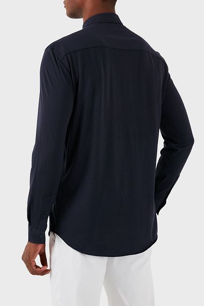 Armani Exchange Βαμβακερά πουκάμισα κανονική εφαρμογή Ανδρικό πουκάμισο 3DZCHQ ZJ8EZ 15CX