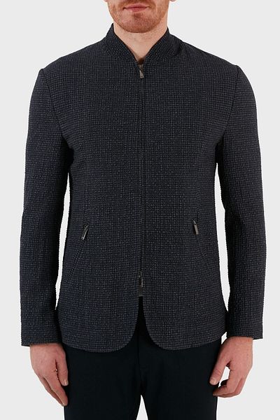 Emporio Armani سترة صوفية بياقة واقفة وسحاب للرجال I1g410 I1010 921